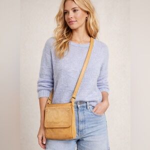 👜 American Leather Co. Tan Leather Crossbody Bag